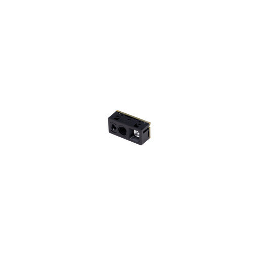 Albasca LM6 – kompaktes 2D-Scanmodul in Schrägansicht mit freiliegender Optik für OEM-Anwendungen