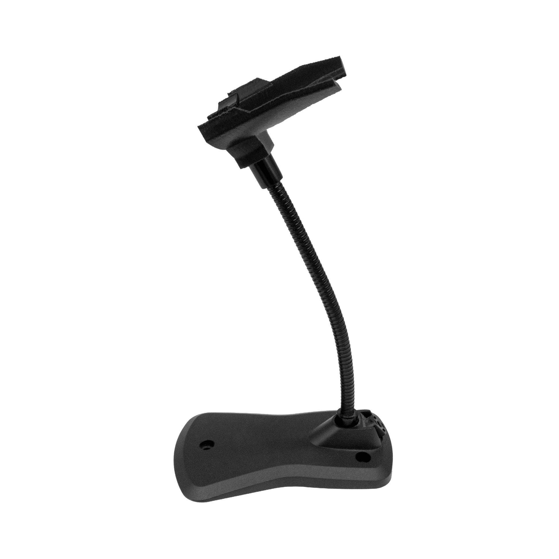 Tischständer/Halterung mit flexiblem Schwanenhals für Albasca Ray Barcode-Scanner – robuster Aufsteller, schwarz.